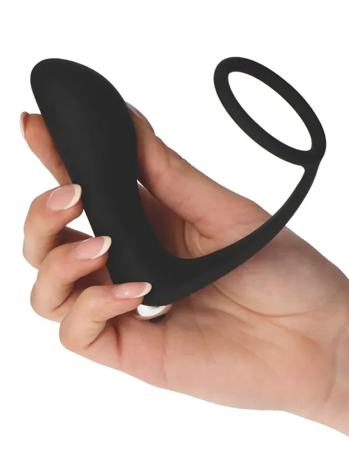 Dark Side Plug P-ring With Bullet - Prostate vibrator with penis ring 1 [full]