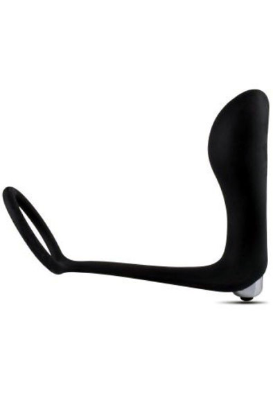 Dark Side Plug P-ring With Bullet - Prostate vibrator with penis ring 2
