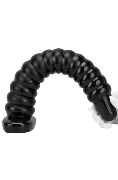 Darksil Worep Dildo Black 35 cm - Extra dicker Anal-Dildo 4