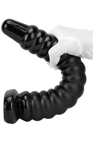 Darksil Worep Dildo Black 35 cm - Extra dicker Anal-Dildo 5