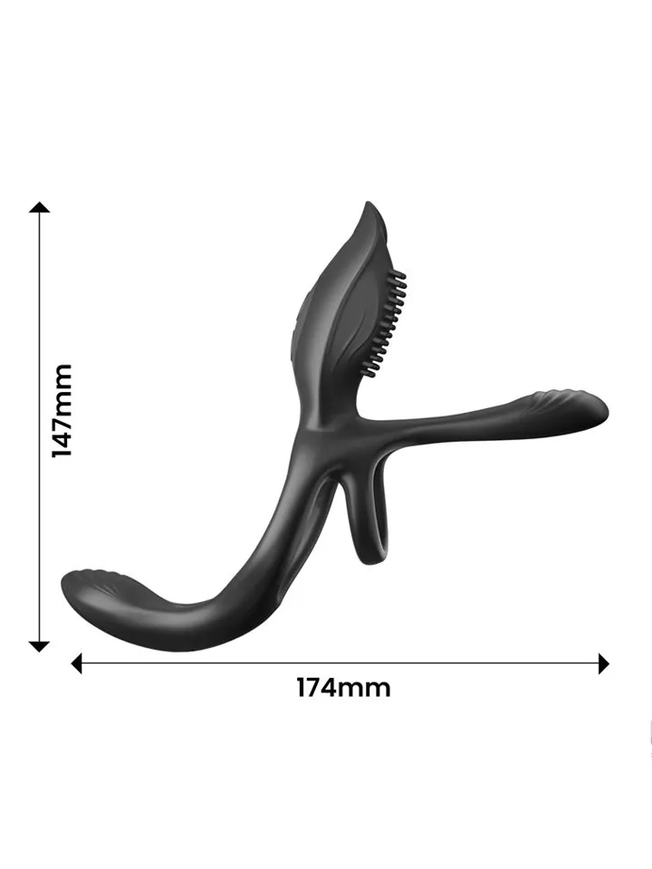 Daxer Girth Gainer Vibrating Double Cockring - Vibrating cock ring 4 [full]