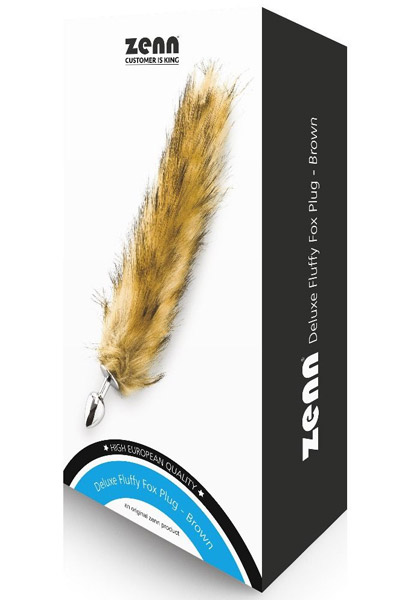 Deluxe Fluffy Fox Plug Brown 45cm - Analplug in Tierform 2