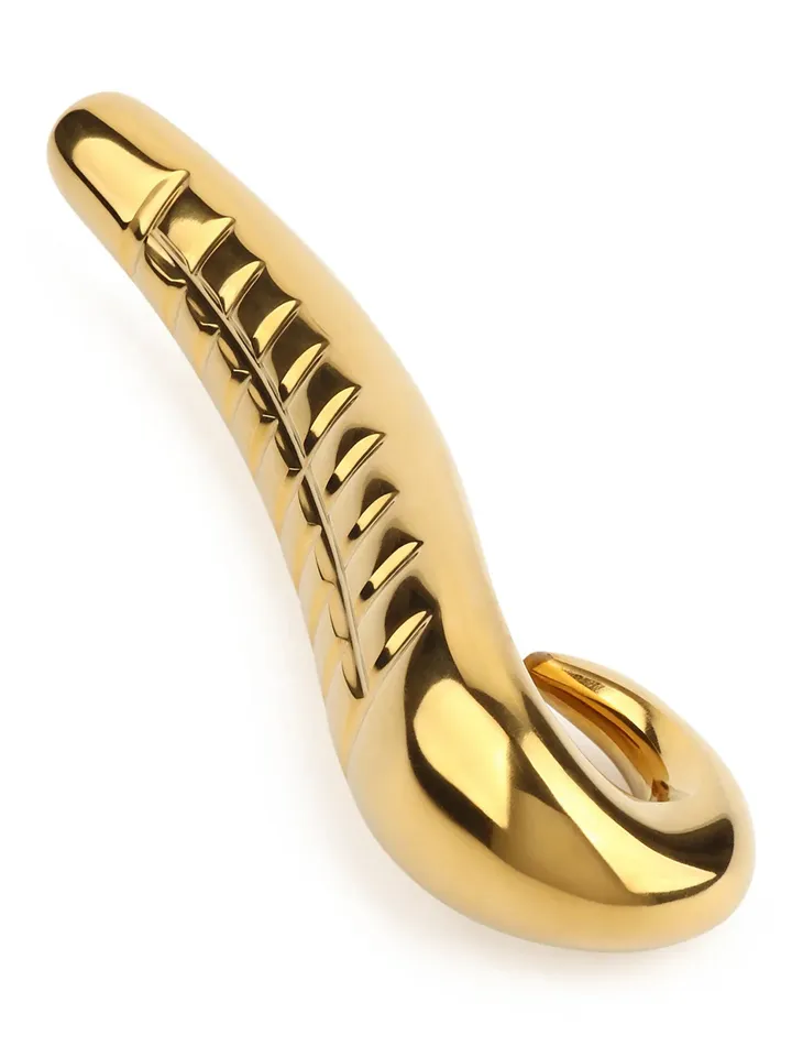 Devil's Tongue Dildo Gold 18 cm - Steel dildo 1 [full]