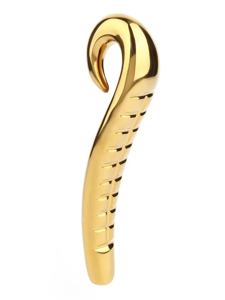 Devil's Tongue Dildo Gold 18 cm - Steel dildo 2 [full]