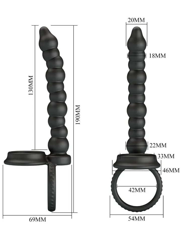 Dillion Double Penetration Cock Ring - Double penetrating cockring 2