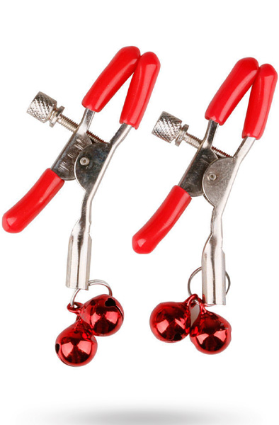 Double Bell Nipple Clamp Red - Brustwarzenklammern 1