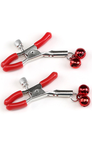 Double Bell Nipple Clamp Red - Brustwarzenklammern 3