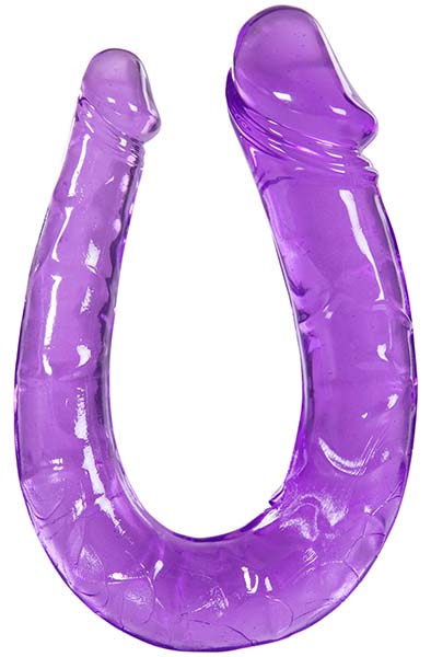 Double Penetrating Dildo Purple 30 cm - Doppel-Dildo 1