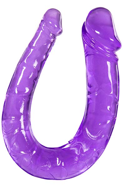 Double Penetrating Dildo Purple 30 cm - Doppel-Dildo 3
