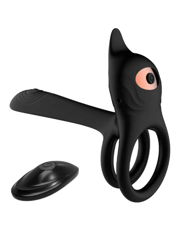 Double Vibrating 10 Functions Ring With Remote - Vibrating cock ring 1 [full]
