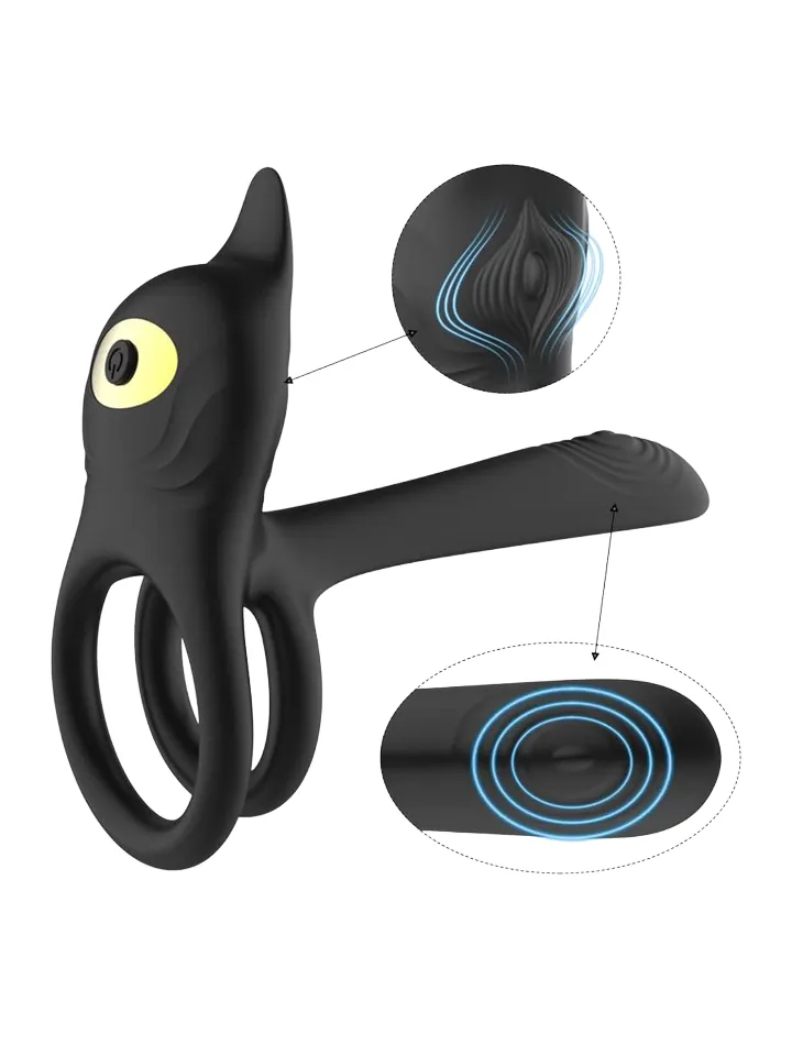 Double Vibrating 10 Functions Ring With Remote - Vibrating cock ring 2 [full]