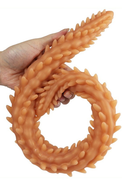 DoublePlayz Double Dildo Scolop Orange 50 cm - Extra long anal dildo 2