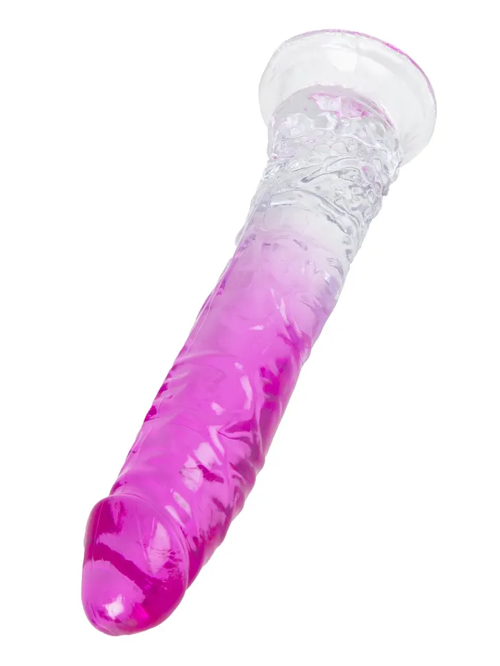 Dual Color Dildo Purple & Clear 20 cm - Suction cup dildo 2 [full]