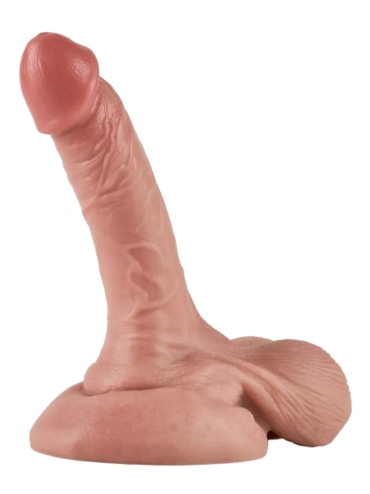 Dual Density Dildo With Balls 15,5 cm - Lifelike dildo 1 [full]