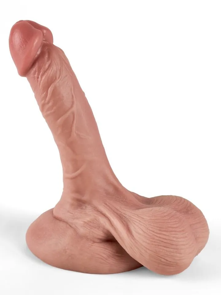 Dual Density Dildo With Balls 15,5 cm - Lifelike dildo 2 [full]