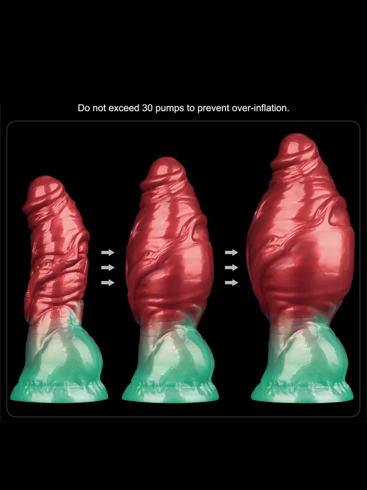 Dual Density Inflatable Dildo Red/Green 19 cm - Inflatable dildo 2 [full]
