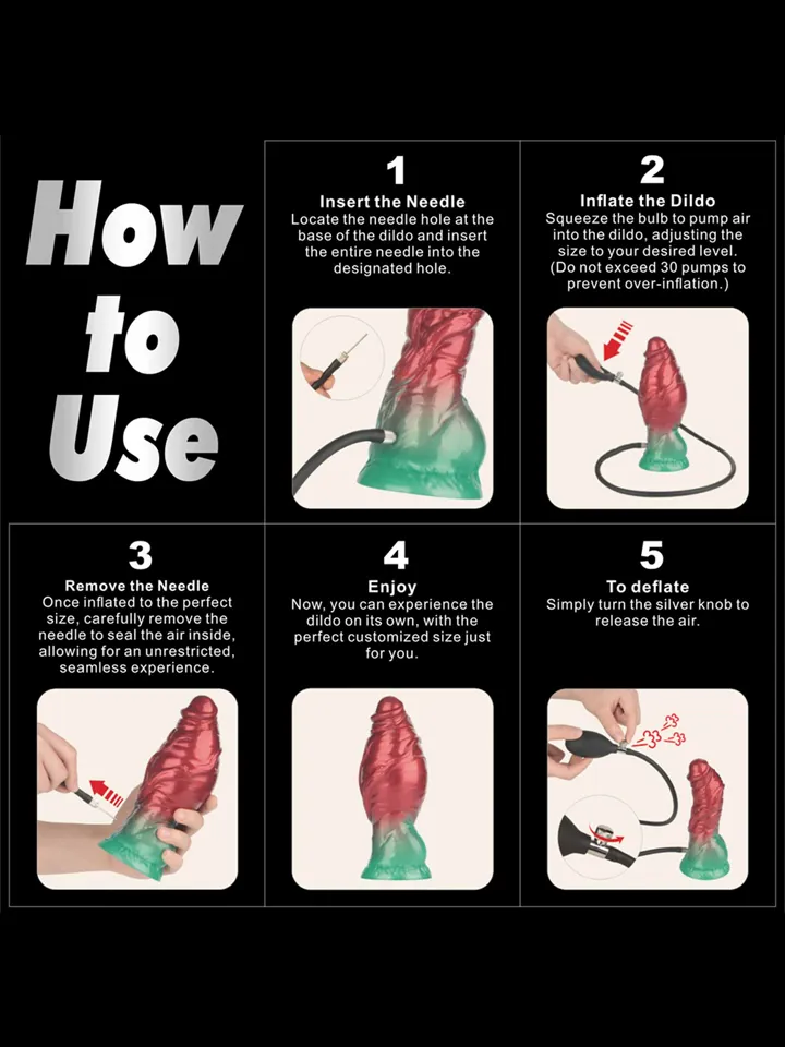 Dual Density Inflatable Dildo Red/Green 19 cm - Inflatable dildo 3 [full]
