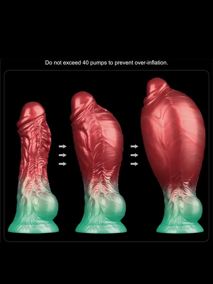 Dual Density Inflatable Dildo Red/Green 21 cm - Inflatable dildo 2 [full]