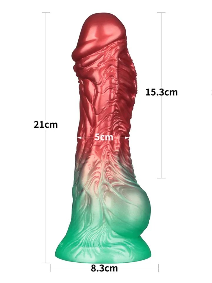 Dual Density Inflatable Dildo Red/Green 21 cm - Inflatable dildo 4 [full]