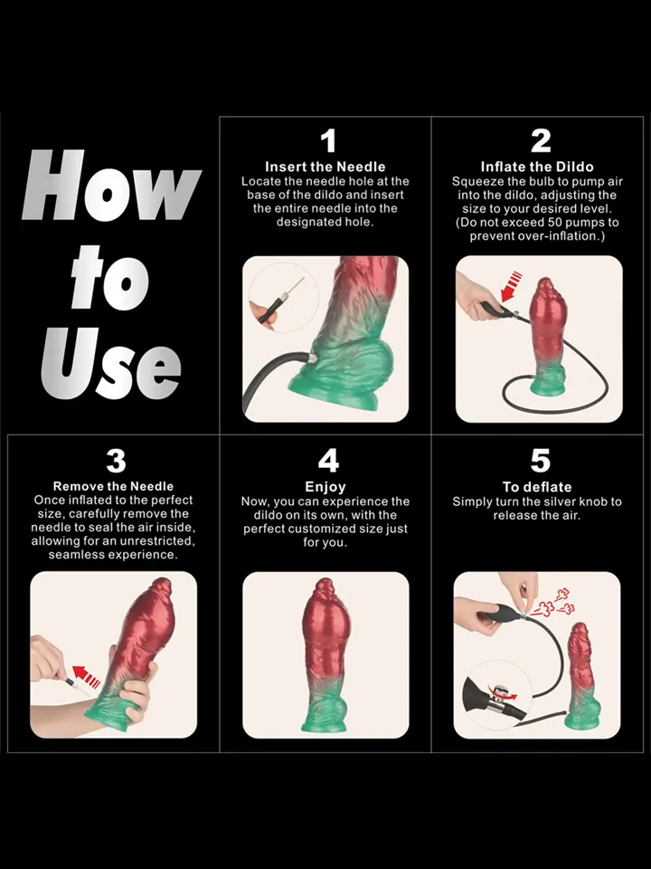 Dual Density Inflatable Dildo Red/Green 25 cm - Inflatable dildo 3 [full]