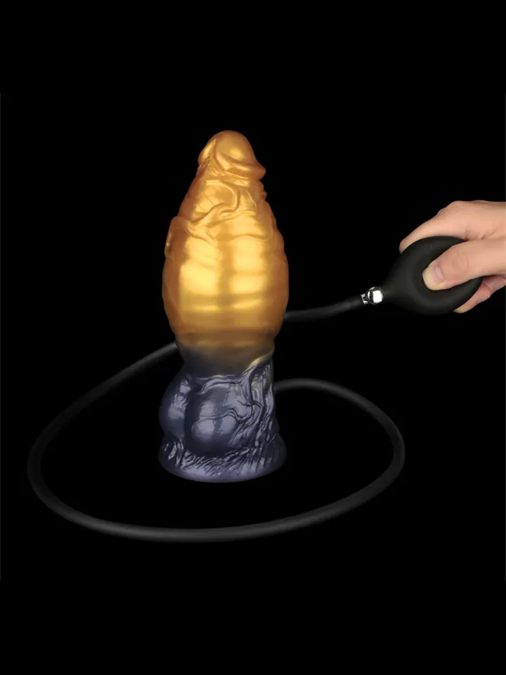 Dual Density Inflatable Dildo Yellow/Blue 19 cm - Inflatable dildo 4 [full]