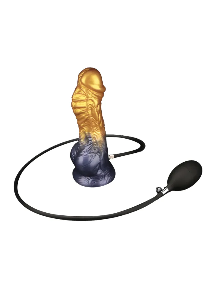 Dual Density Inflatable Dildo Yellow/Blue 21 cm - Inflatable dildo 5 [full]