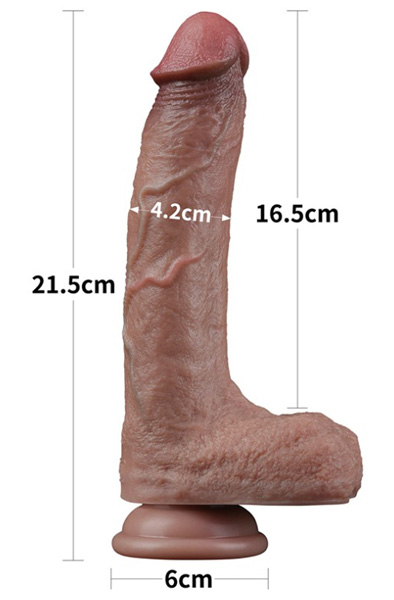 Dual Layered Silicone Dildo 21,5 cm - Lifelike dildo 2