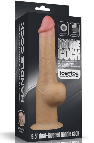 Dual-Layered Silicone Handle Cock 25 cm - Dildo 4