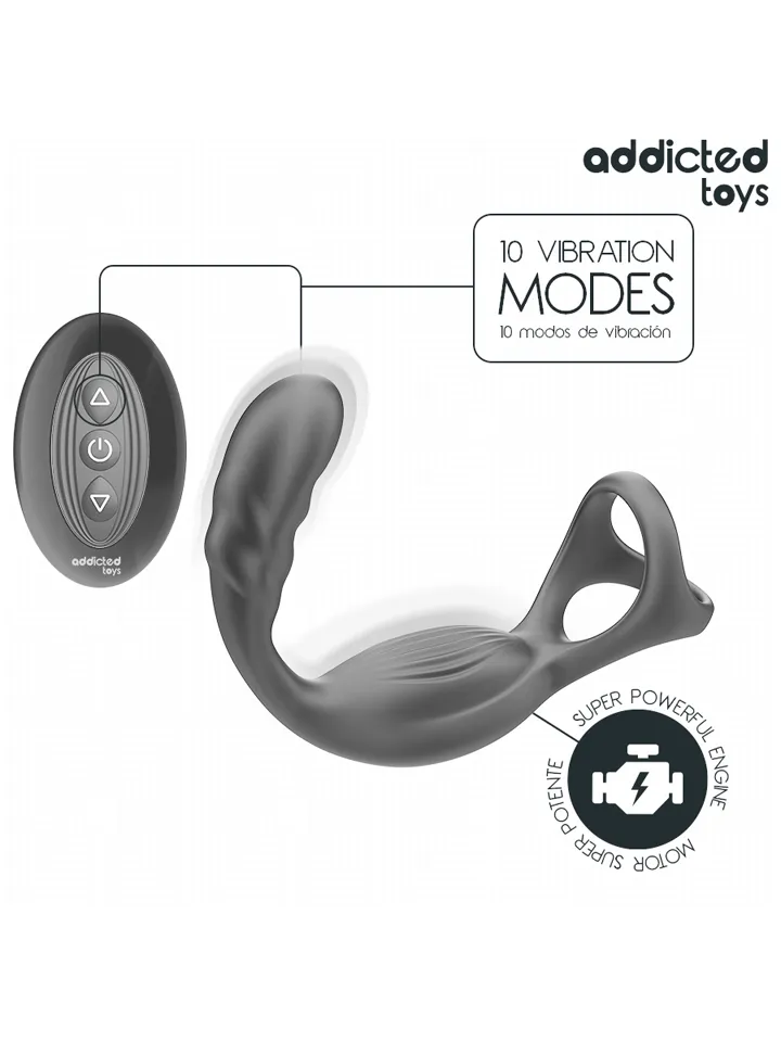 Dual Prostatic Cock Ring Remote Control - Prostate vibrator with penis ring 2 [full]