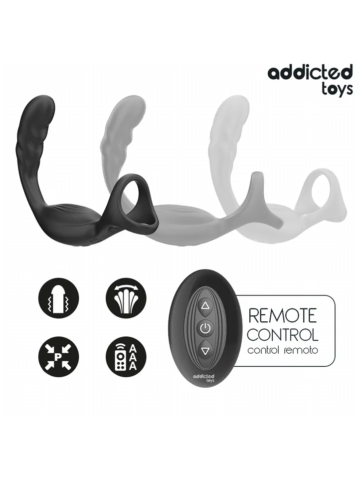 Dual Prostatic Cock Ring Remote Control - Prostate vibrator with penis ring 3 [full]