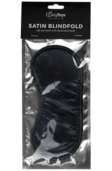 Easytoys Black Satin Eye Mask - Blindfold 2