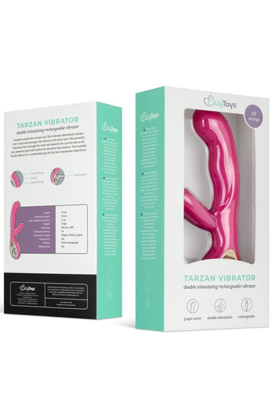 Easytoys Tarzan Vibrator Pink 19 cm - Rabbit-Vibrator 4