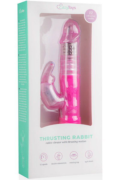 Easytoys Thrusting Rabbit Vibrator Pink - 3