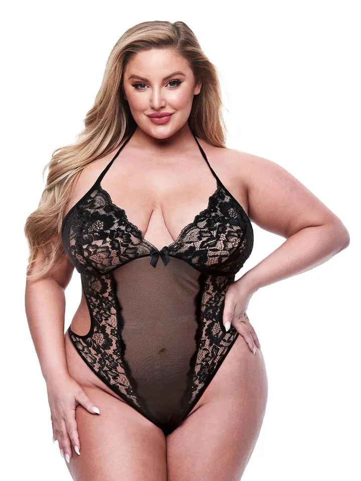 Eco Lace & Mesh Queen Teddy Black - Teddy 1 [full]