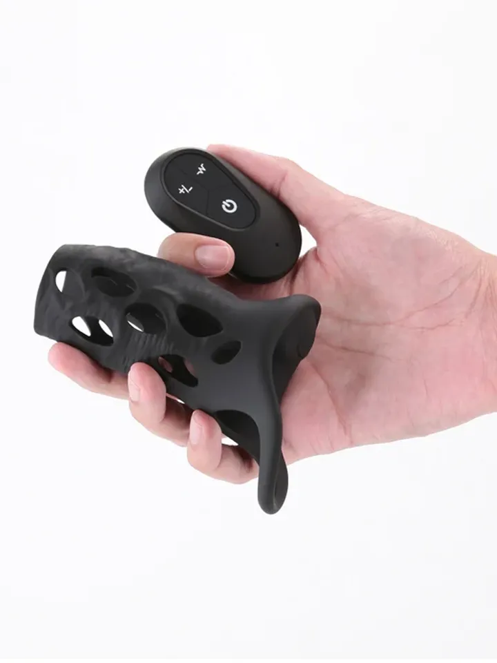 Edge Sleeve With Remote - Vibrating penis extender 2 [full]
