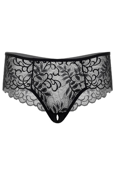 Ella Crotchless Cheeky Panty Black - Crotchless panties 3