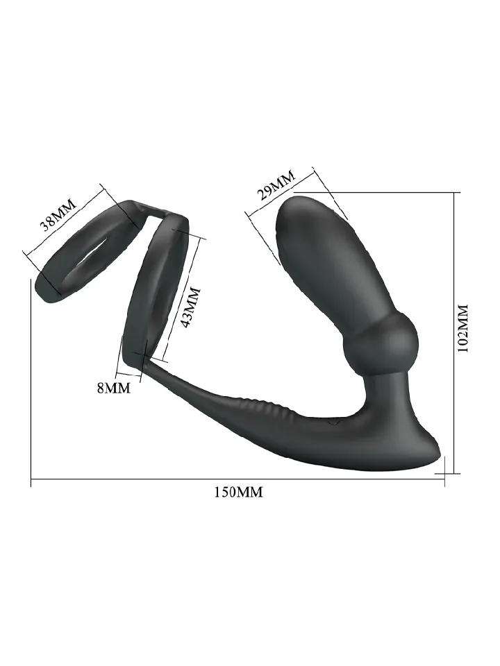 Emoni Cock Ring With Butt Plug - Prostate vibrator with penis ring 4 [full]