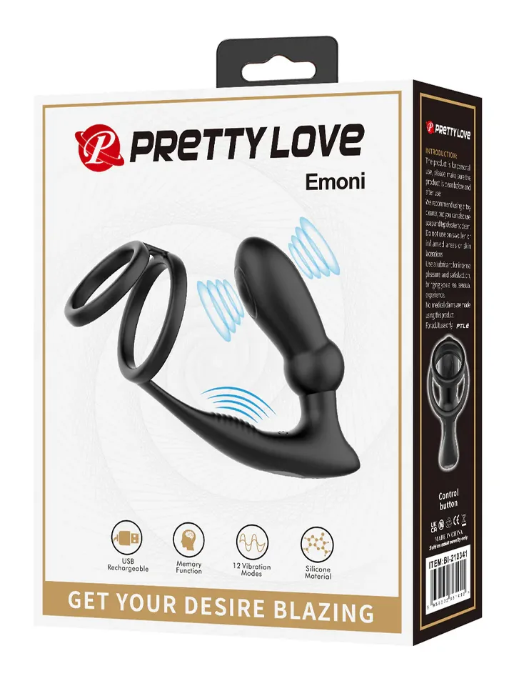 Emoni Cock Ring With Butt Plug - Prostate vibrator with penis ring 5 [full]