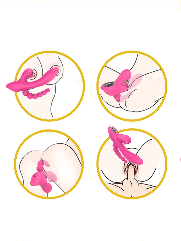 Erospace G-spot Vibrator With Sucking & Anal Beads - Rabbit vibrator 3 [full]