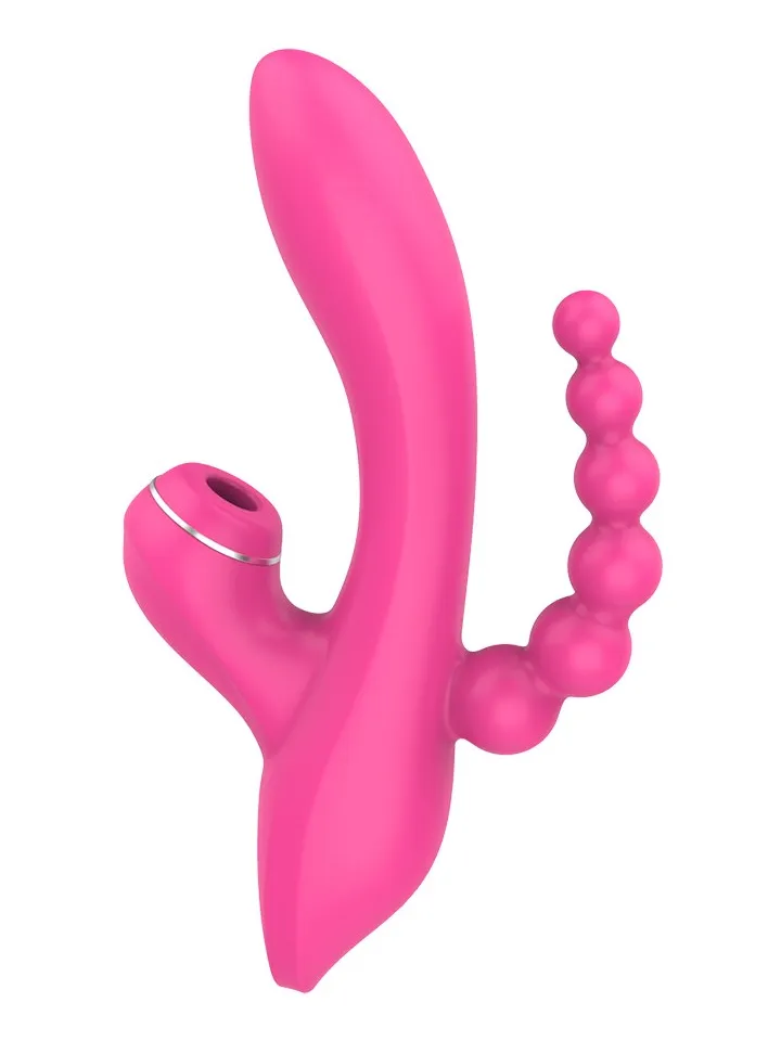 Erospace G-spot Vibrator With Sucking & Anal Beads - Rabbit vibrator 5 [full]