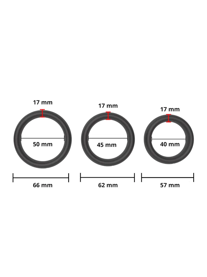 Erospace Set Of 3 Cock Rings - Cock ring set 2 [full]