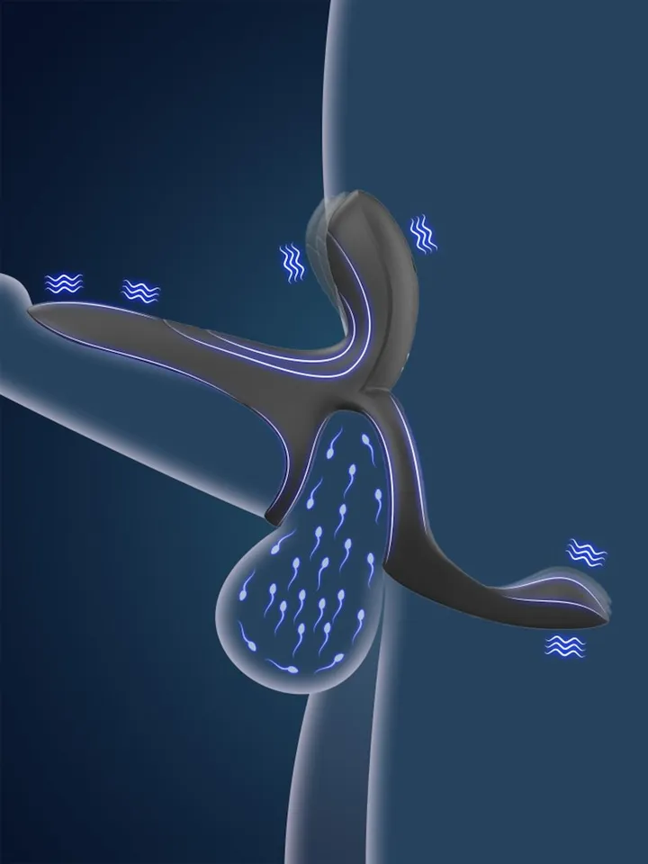 Erospace Vibrating Cock Ring With Clitoral Stimulation - Vibrating cock ring 3 [full]