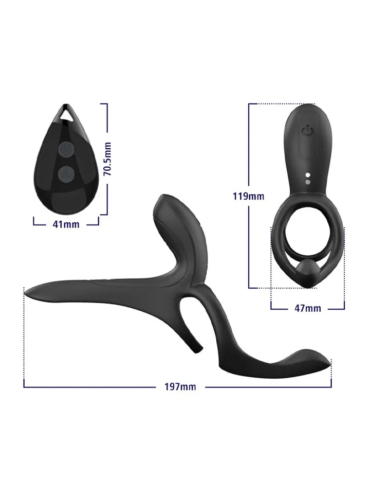 Erospace Vibrating Cock Ring With Clitoral Stimulation - Vibrating cock ring 6 [full]