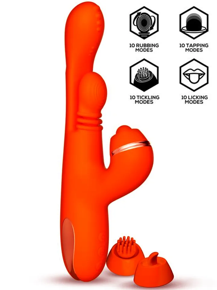 Ethan Vibrator 360º G-spot Massage With Multifunction - Rabbit vibrator with rotating tongue 1