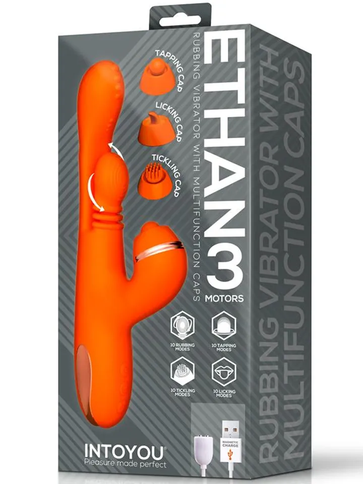 Ethan Vibrator 360º G-spot Massage With Multifunction - Rabbit vibrator with rotating tongue 5
