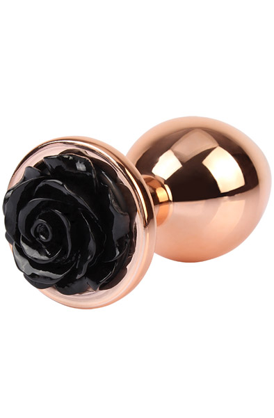 Evil Rose Anal Plug Medium Rose Gold/Black - Analplug aus Metall 1