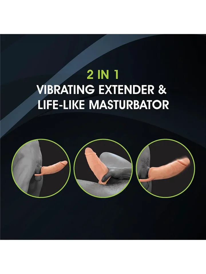 Extension Sleeve With Remote Control Bullet - Vibrating penis extender 4
