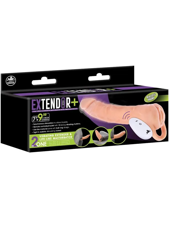 Extension Sleeve With Remote Control Bullet - Vibrating penis extender 5