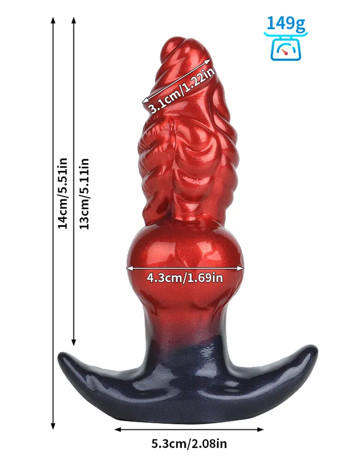 Fantasty Beast Inflatable Butt Plug Red - Inflatable anal plug 3 [full]