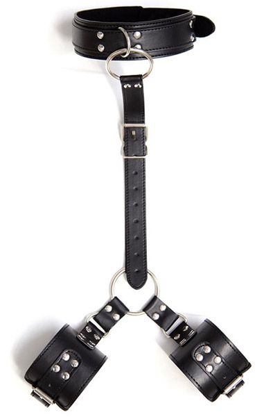 Fetish Addict Collar With Restraints Adjustable - Positionierungsmeister 1